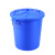 垃圾桶大号环卫大容量圆桶餐饮厨房白色圆形特大胶桶带盖商用 蓝色加厚65L有盖