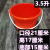 小号红色带盖手提水桶圆桶全新料工厂酒店饭店强力鸡蛋桶 10个装(不带盖) 2.5升