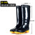 钢米 S-S044 雨鞋男士水鞋雨靴防滑防水水靴 高筒单层 43 黑 双