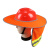 劳保佳 可折叠遮阳帽罩 工地遮阳防晒防雨清凉透气遮阳套板 不含安全帽 荧光橙 均码 1顶装