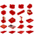 定制适用珠宝展示道具红绒布项链吊坠托盘戒指手镯黄金饰品柜台陈 16-方形平板展示板(小) 17x14x2