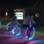 动感发电单车设备自行车发电机装置虚拟骑行软件智慧公园项目 粉红色 3D矩针菠萝球灯柱