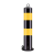 道路钢管警示柱铁立柱塑料反光立柱固定路桩防撞柱PU弹力柱隔离桩 60*7.5cm红白镀锌立柱