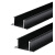 恒源鑫悬浮吊顶收口条石膏板配件新吊顶铝合金型材线条阴角工艺槽阴影缝 黑色双T15mm/2.8米长