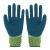 牛郎星 劳保手套乳胶发泡PVC胶片手套耐磨耐油工地作业NL-588 蓝绿纱（12付）