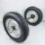 400-12加重型马车轮充气滚轮20寸工地拖车手推车带轴橡胶实心脚轮 牵引型轴长950内距760