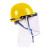 礼丝汀杰安莱透明切割防护安全帽电焊面罩防冲击耐高温面屏防飞溅防护罩 黄帽PC面屏
