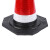 共泰 橡胶圆锥 路障警示锥 交通设施反光圆锥 雪糕锥 高70cm 重2kg （10个装）