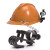 安全帽消防手电筒夹头盔头灯支架安全帽侧灯卡扣夹子安全帽固定卡 插式安装25-27mm