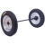400-12加重型马车轮充气滚轮20寸工地拖车手推车带轴橡胶实心脚轮 牵引款轴长1.3米内距1.1米