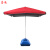 志鸣 方型遮阳蓬雨棚应急救灾加厚折叠带底座四角伞 2*2m红色 420d银胶防晒+水槽