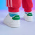 adidas ADVANTAGE魔术贴学步鞋小白鞋男婴童阿迪达斯官方轻运动 白/绿 22(125mm)