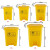 领象 医疗废物垃圾桶医黄色垃圾桶大号带盖脚踏黄色污物桶医疗 垃圾桶商用垃圾桶15L