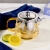 千海玻璃茶壶 泡茶壶家用过滤茶水分离耐热玻璃煮茶壶器小花茶壶 冰清花子壶 400ml