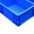 海斯迪克 EU周转箱塑料箱 汽配可堆式储物箱零件箱 蓝色无盖300*200*150