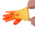 牛郎星 劳保手套丁腈半挂型浸胶PVC手套  防滑耐油耐磨机械防护掌浸手套P318黄纱红（12付）