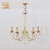 迈尔诺 美式复古全铜吊灯法式水晶客厅餐厅卧室书房别墅大气灯具 5头(直径640*高度650)