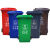 户外垃圾桶大号容量工业分类厨余室外带盖商用大型环卫箱干湿挂车 80L加厚：蓝色可回收物