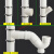 PVC三通带检修口 开口三通PVC补漏片110 75变径50哈夫节排水管补 75x75开口三通(长款)