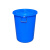 加厚特大号塑料桶带盖垃圾桶厨房商用圆形收纳桶小区户外环卫 50红色无盖 仅桶