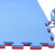 稳斯坦 泡沫防滑地垫 T型纹红蓝-厚2cm 1*1米 跆拳道地垫 地板垫舞蹈体操 WL-150
