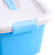 亚岳收纳箱塑料周转箱储物整理箱子收纳盒 北欧蓝加厚小号8L