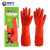 帮手仕手套 BSS-HY011 加长加厚乳胶手套 防水耐磨防滑 清洁 水产工作 38cm红色10副/捆  L