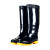 钢米 S-S044 雨鞋男士水鞋雨靴防滑防水水靴 高筒单层 43 黑 双