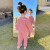 迪士尼女童春装套装2024新款儿童春季洋气女宝宝春秋款时髦卫衣两件套潮 西红色 90cm(90cm)