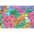 2022世界地图挂图 1.4米X1.1米 中英文双语对照地图 高清印刷防水覆膜带挂杆挂绳