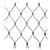 菱形不锈钢钢丝绳网编织卡扣型学校安全防坠网金属软网植物攀爬网 丝径1.2mm网孔4*4公分