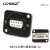 D型模块底座插座VGA母对母DB15针双通免焊面板DB9数据头RS232接口 DB9焊接母座 镀金3麦 黑色