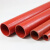 夹布夹线硅胶管耐高温压红色硅胶软米管多层夹布加厚大口径橡胶管 直管内径55mm长度一米