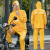 外卖雨衣雨裤套装分体雨衣防水衣PVC雨衣 黄色 M 