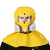 基克孚定制适用于防毒面具全面罩化工喷漆农封闭帽子呼吸器全脸防护头罩 适黄色套装50片过滤棉