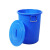 泔水桶 垃圾回收桶 加厚大号带盖商用厨房户外环卫塑料桶 大容量工业圆形桶 160L蓝带盖（送垃圾袋）