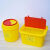 大容量医疗一次性利器盒针头方形圆形锐器盒黄色废弃物垃圾收纳桶 方形25L翻盖利器盒 新款大容量