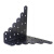 烤漆黑色加厚不锈钢角码90度直角L型固定件桌椅连接件三角铁 18#特厚款黑色铁角码-50