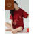海梵鲸轻奢品牌本命年睡衣女红色夏季短袖纯棉2024龙年中国风结婚家居服 ZL7046女 M