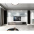 培洋80260新款客厅岩板电视背景墙连纹沙发背景搭配格栅造型全屋定制 米白色