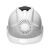 七格匠太阳能风扇安全帽国标ABS工地遮阳降温头盔 豪华款风扇帽-（太阳能+充电）白色