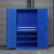 重型工具柜铁皮柜车间用双开门加厚文件柜移动储物柜多功能工具柜 (蓝色)二斗工具柜
