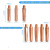 黑狼二氧化碳气保焊枪紫铜导电咀嘴M6/M8 0.8/1.0/1.2/1.4/1.6 M6x45x1.2紫铜导电嘴(10个)