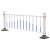 适用于城市道路护栏 市政公路隔离栏杆锌钢护栏围栏80cm高（1立柱+3米护栏） 蓝白隔离墩