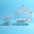海斯迪克 HKCL-193 玻璃干燥器 生物实验透明附瓷板干燥用具 除湿实验室器具 干燥皿 透明150mm