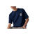 爱马仕 HERMES SS23 纯色补丁圆领套头短袖T恤 男款 蓝色 蓝色 S