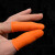 手指套橙色加厚防滑耐磨保护指头点钞乳胶劳保橡胶指套 手指套M码/100只装