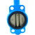 定制适用于涡轮对夹式蝶阀手动消防软密封蝶阀 蜗轮国标对夹式中 DN50