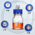 KAIJI LIFE SCIENCES 304不锈钢补料蓝盖试剂瓶盖GL45加料流动相瓶盖 单通小号