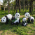 山头林村户外仿真熊猫摆件玻璃钢 公园草坪园林景观装饰动物卡通落地定制 款15